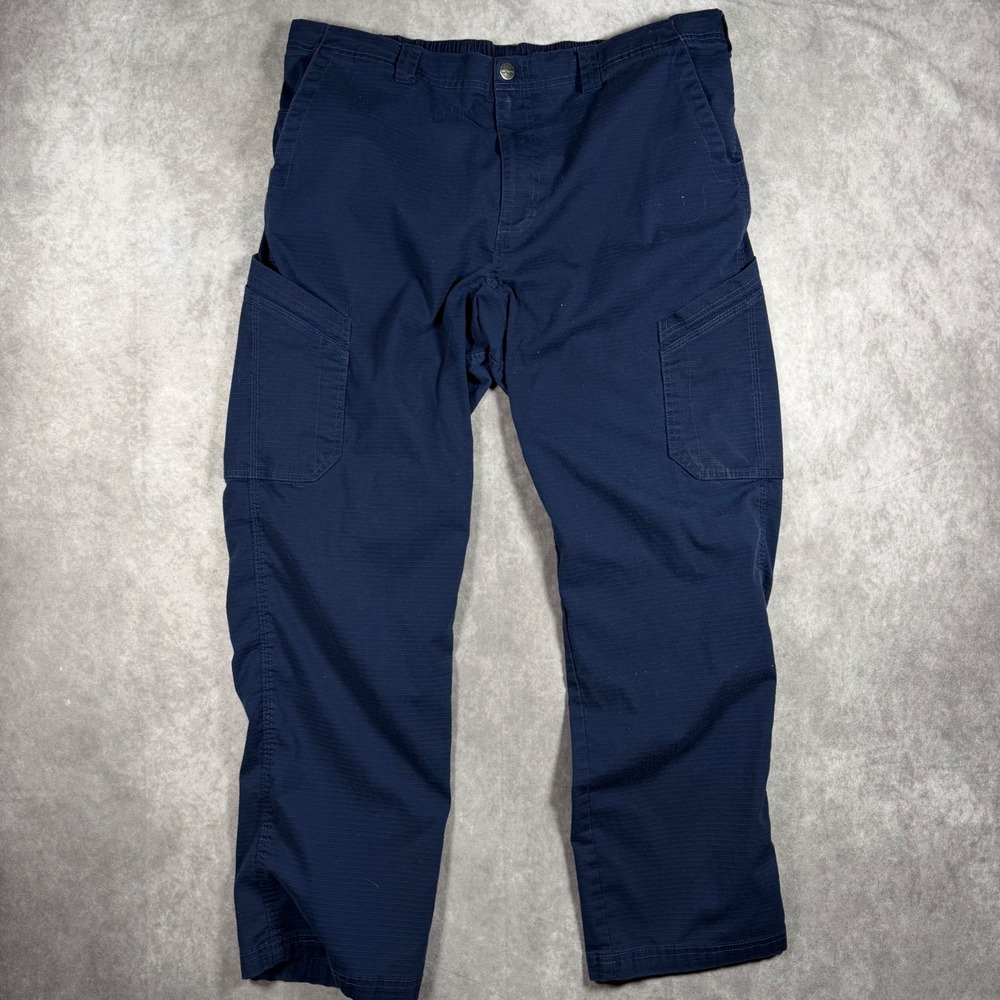 Carhartt Force Mens Ripstop Cargo Pants Navy Blue XL Regular Workwear